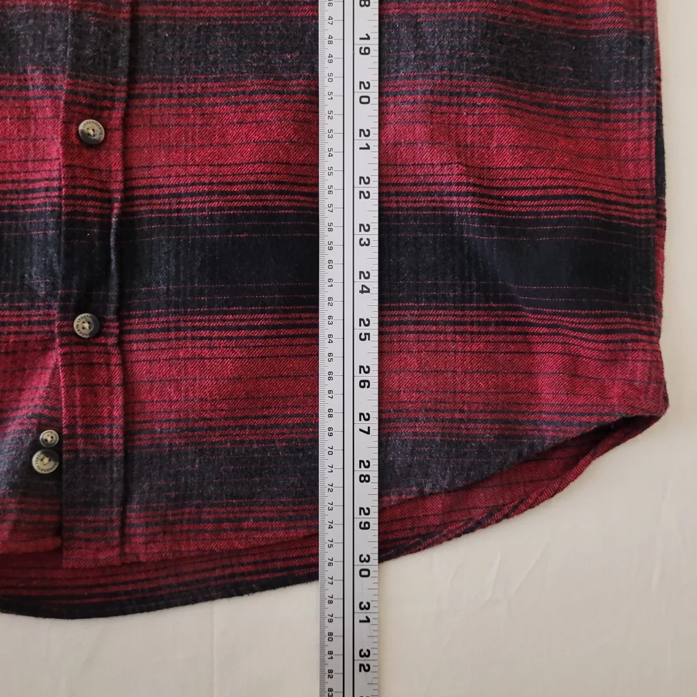 Legendary Whitetails‎ Mens L Buck Camp Red Brushed Striped Flannel Workwear
